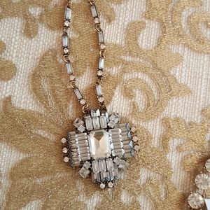 Fashion Crystal Deco Statement Necklace